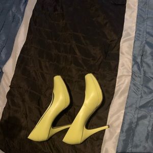 X Appeal yellow high heels
